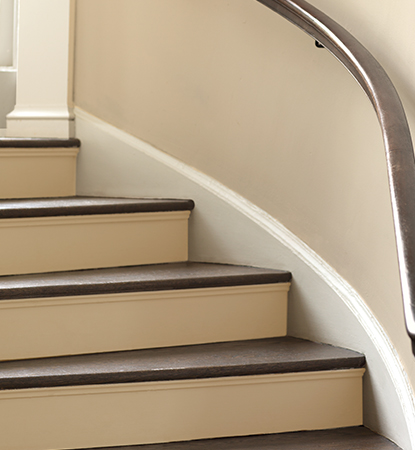 Coffee curved chocolate staircase